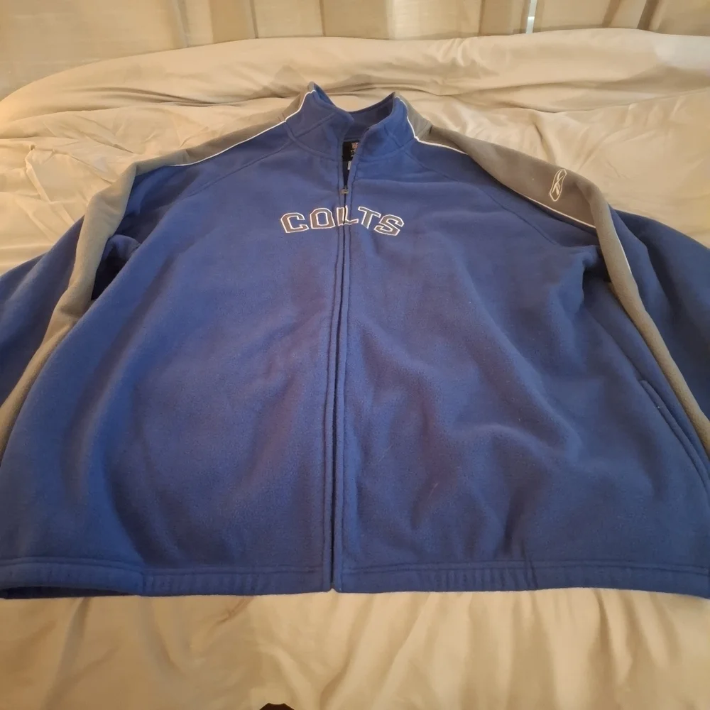 Reebok NFL Team Apparel Colts Blue and Gray Men's Jacket